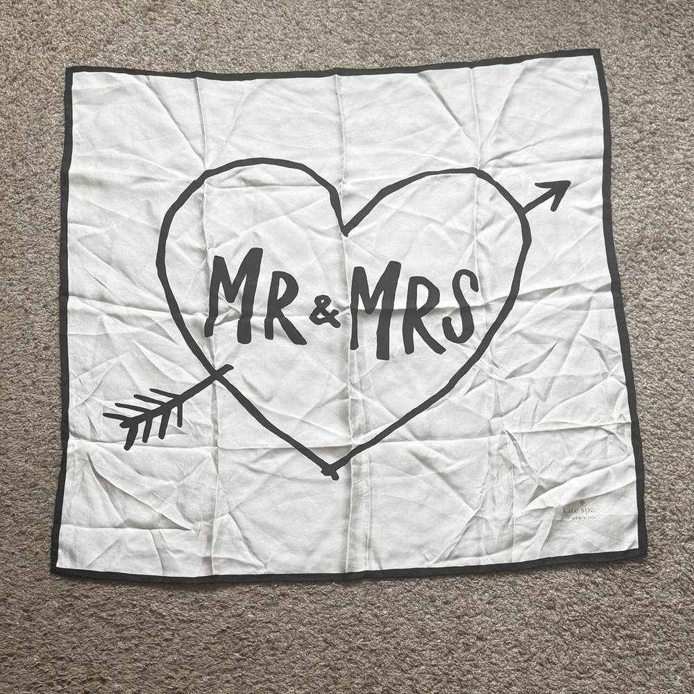 Kate Spade Mr & Mrs Silk Scarf